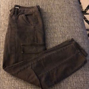 Jcrew ankle cargo jeans- dark grey size 2